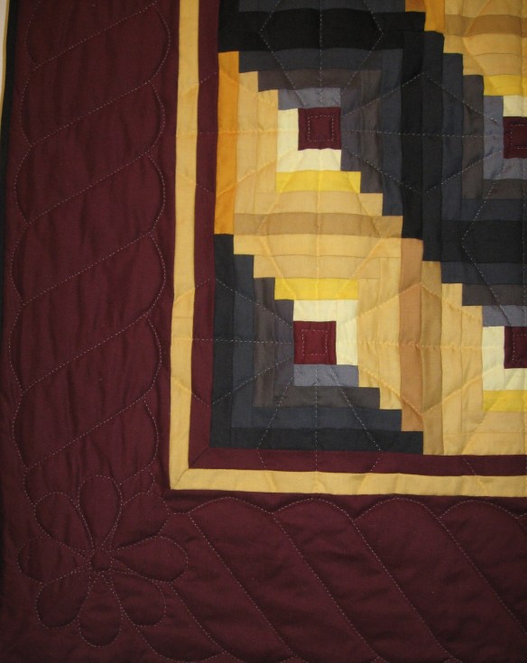 A corner of Ella Bontrager's Amish quilt