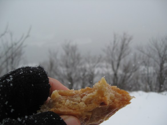 Baklava in the snow.